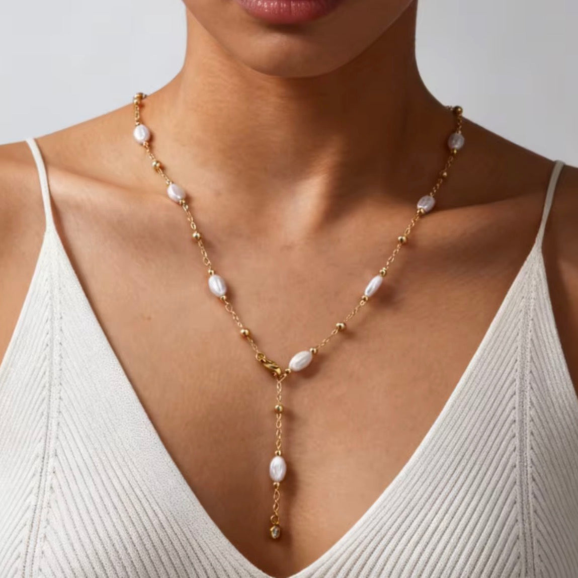Collana Perla luminosa