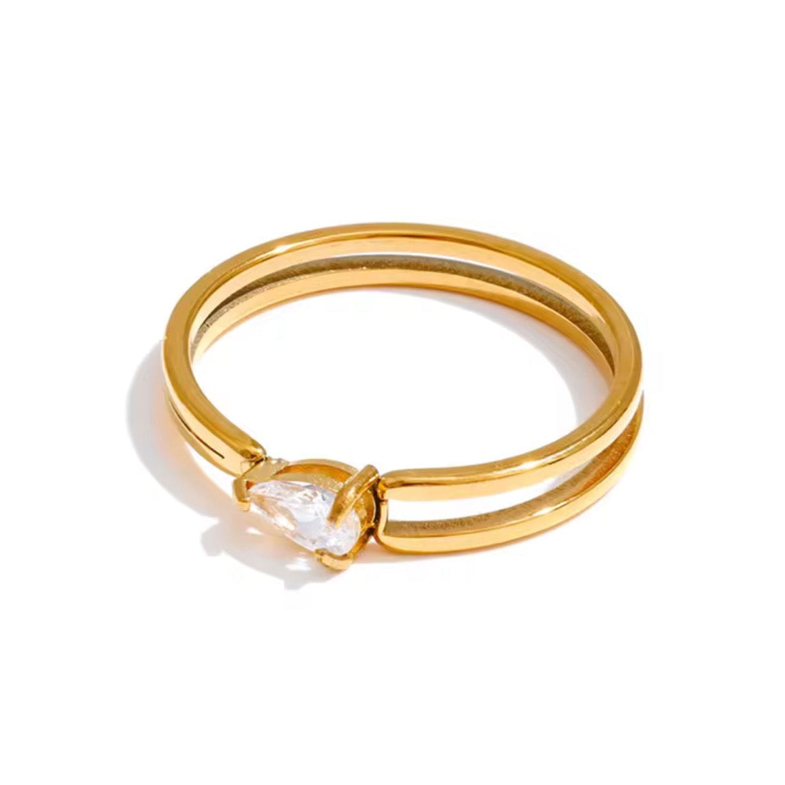 Anello slim pietra luminosa