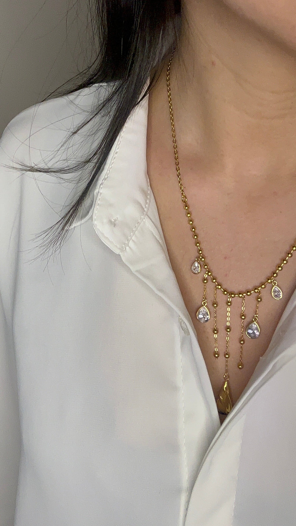 Collana goccia luminosa