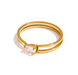 Anello slim pietra luminosa